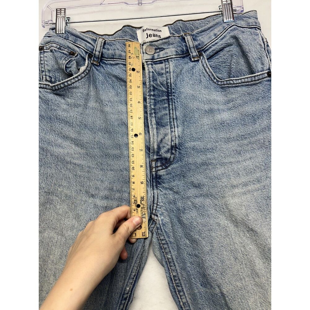 Reformation High Rise Straight leg light wash jeans size 30 - Picture 3 of 6